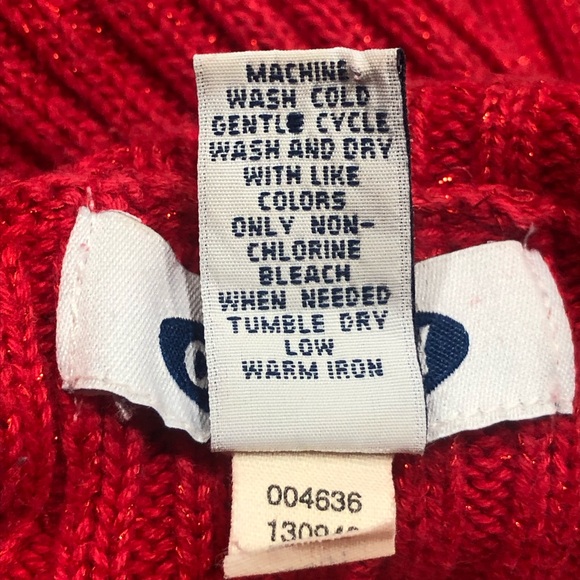 🟥Old Navy Red Cowl Neck Sweater with Ribbed Knit🟥 - Picture 7 of 8